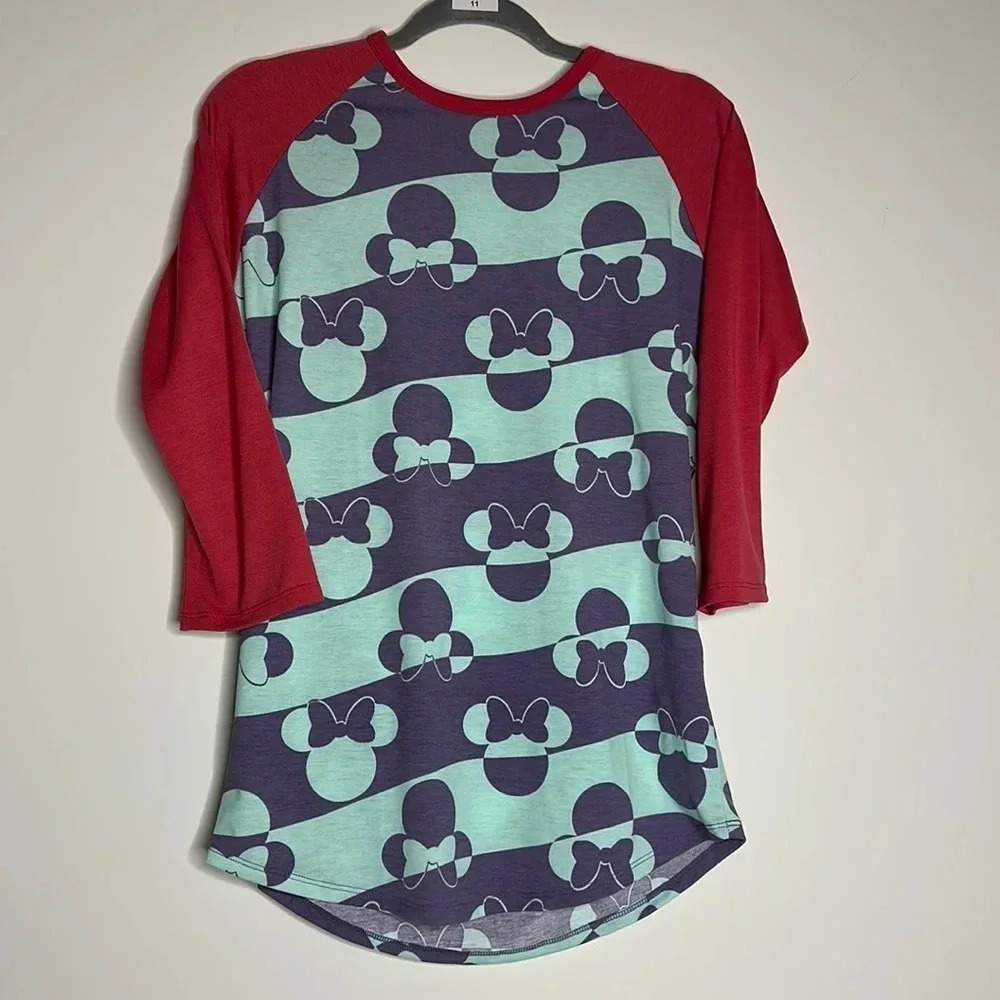 Lularoe Disney Randy Raglan Baseball Tee | size Small | 3/4 sleeve